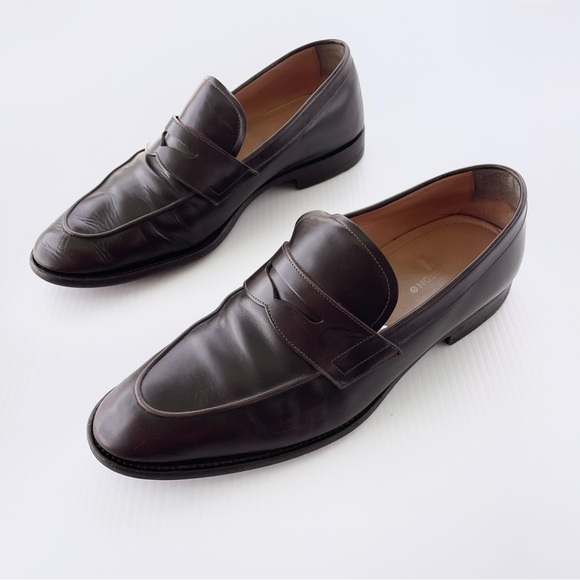 Louis Vuitton Men’s Vintage LV Monogram Trim Brown Leather Loafer size 7 - Picture 3 of 9